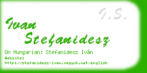 ivan stefanidesz business card