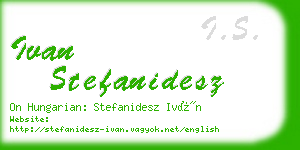 ivan stefanidesz business card